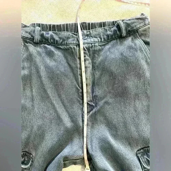 YFB Young Fabulous & Broke Pull On Soft Denim Cargo Jeans Medium - Picture 3 of 6